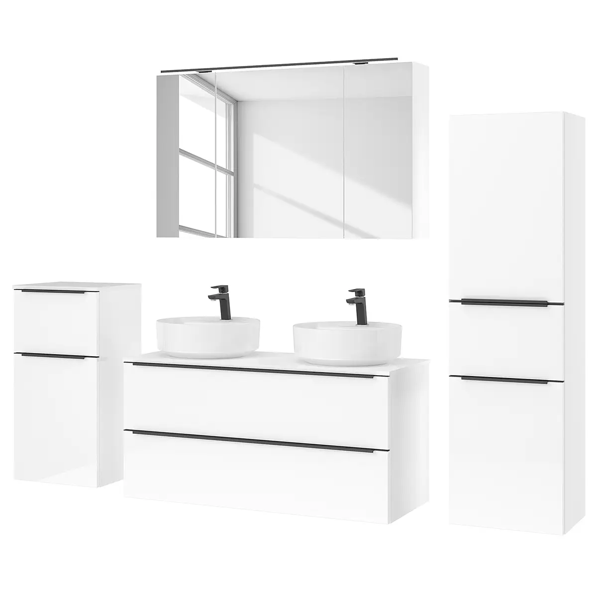 Badezimmerset MYBA XLIX 4-teilig | Weiß