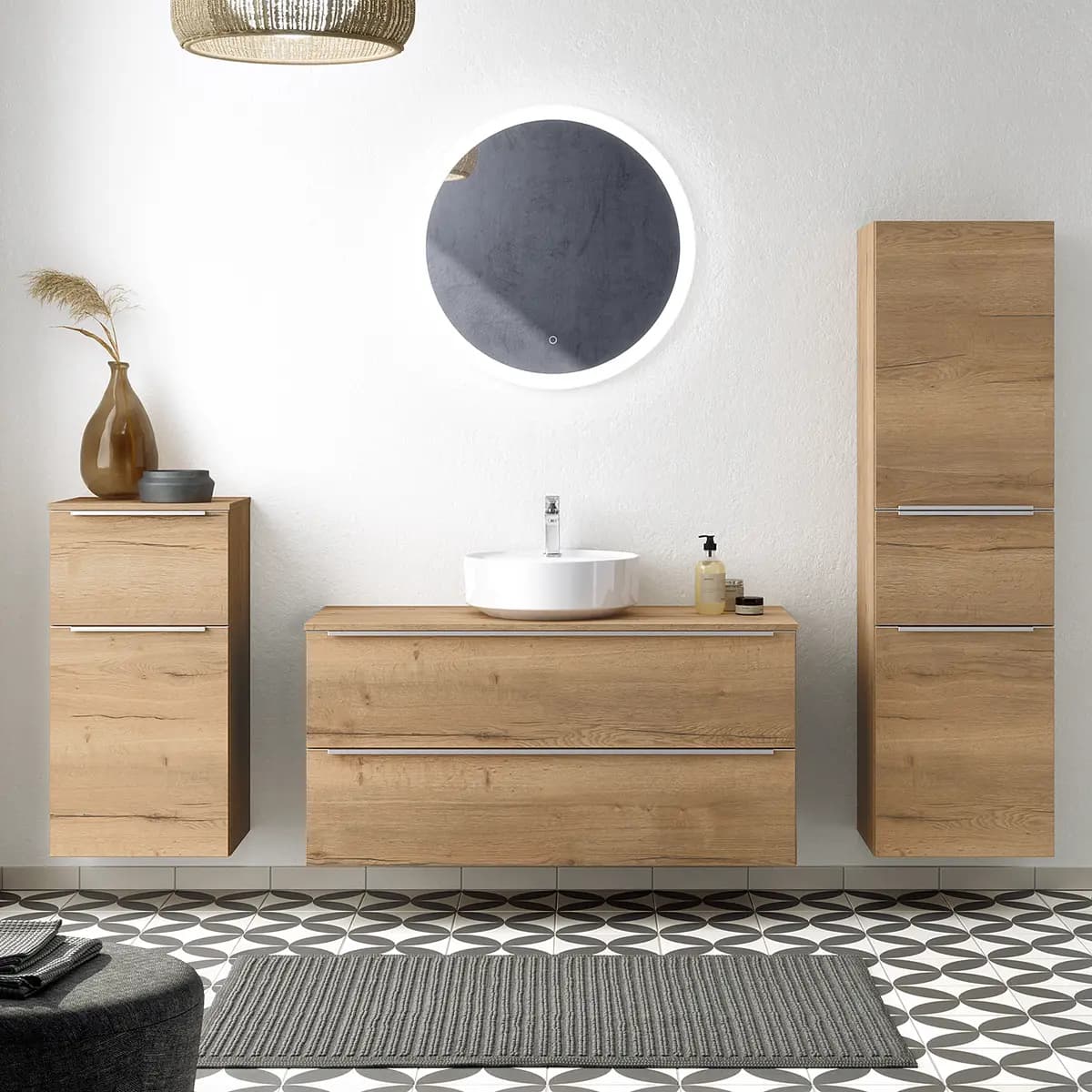 Badezimmerset MYBA LII 4-teilig 210cm | Braun