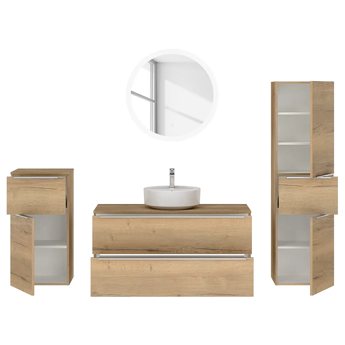 Badezimmerset MYBA LII 4-teilig 210cm | Braun