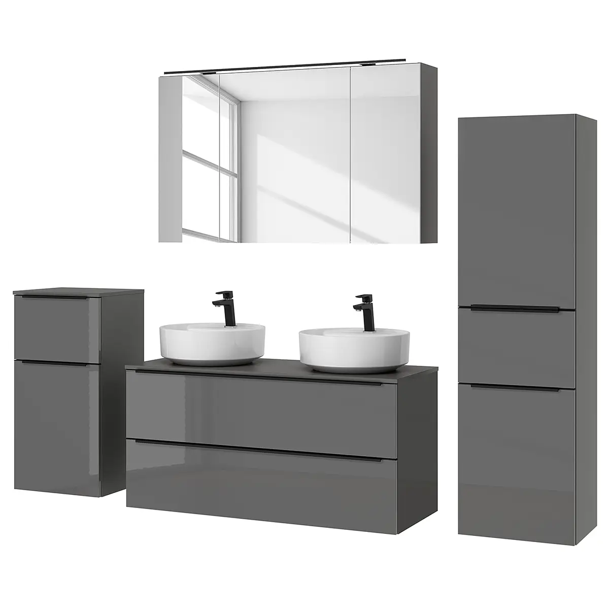 Badezimmerset MYBA XLIX | Grau