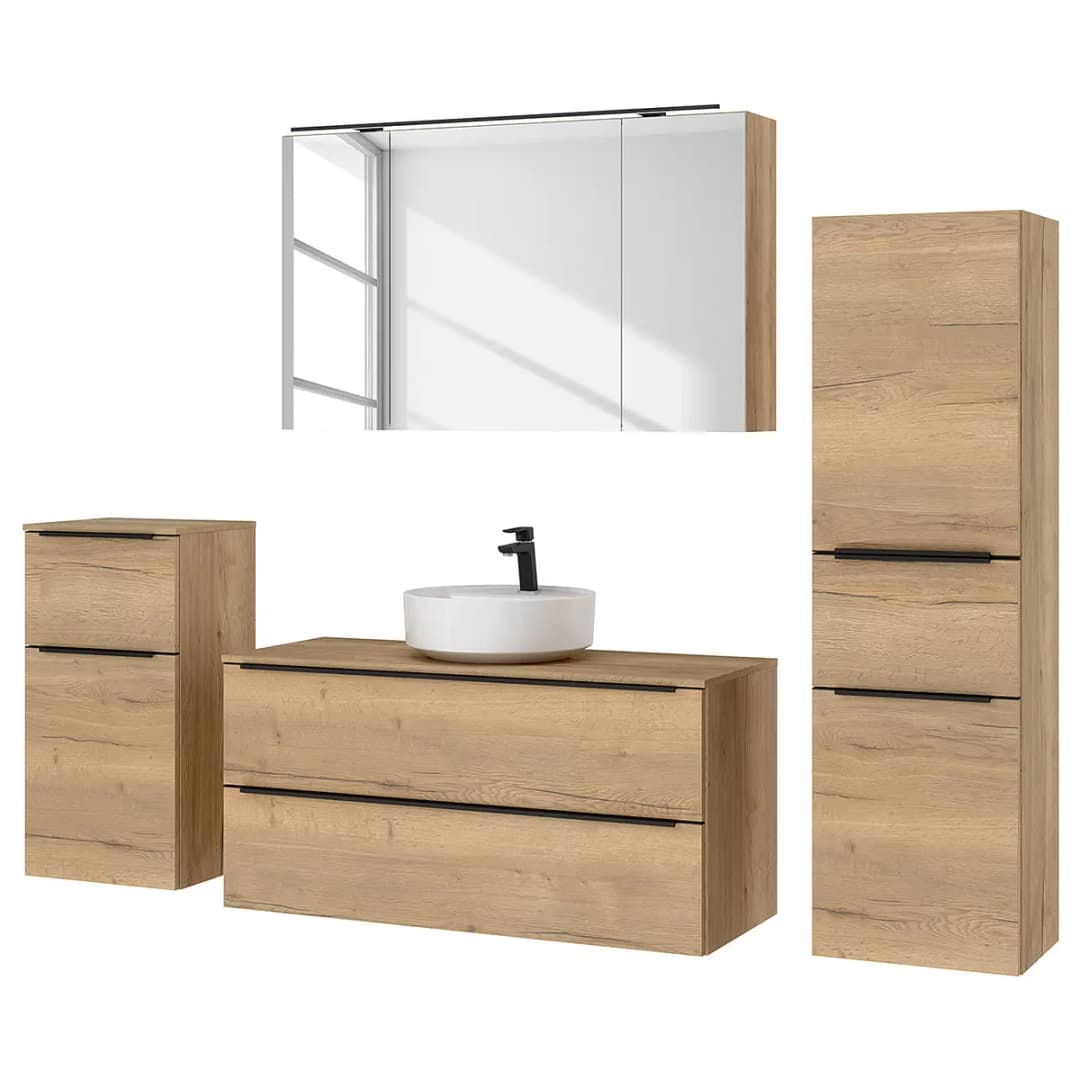 Badezimmerset MYBA XLI 4-teilig 210cm | Braun