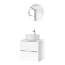 Badezimmerset MYBA L 2-teilig 60cm Weiß/Hochglanz Weiß | Weiß
