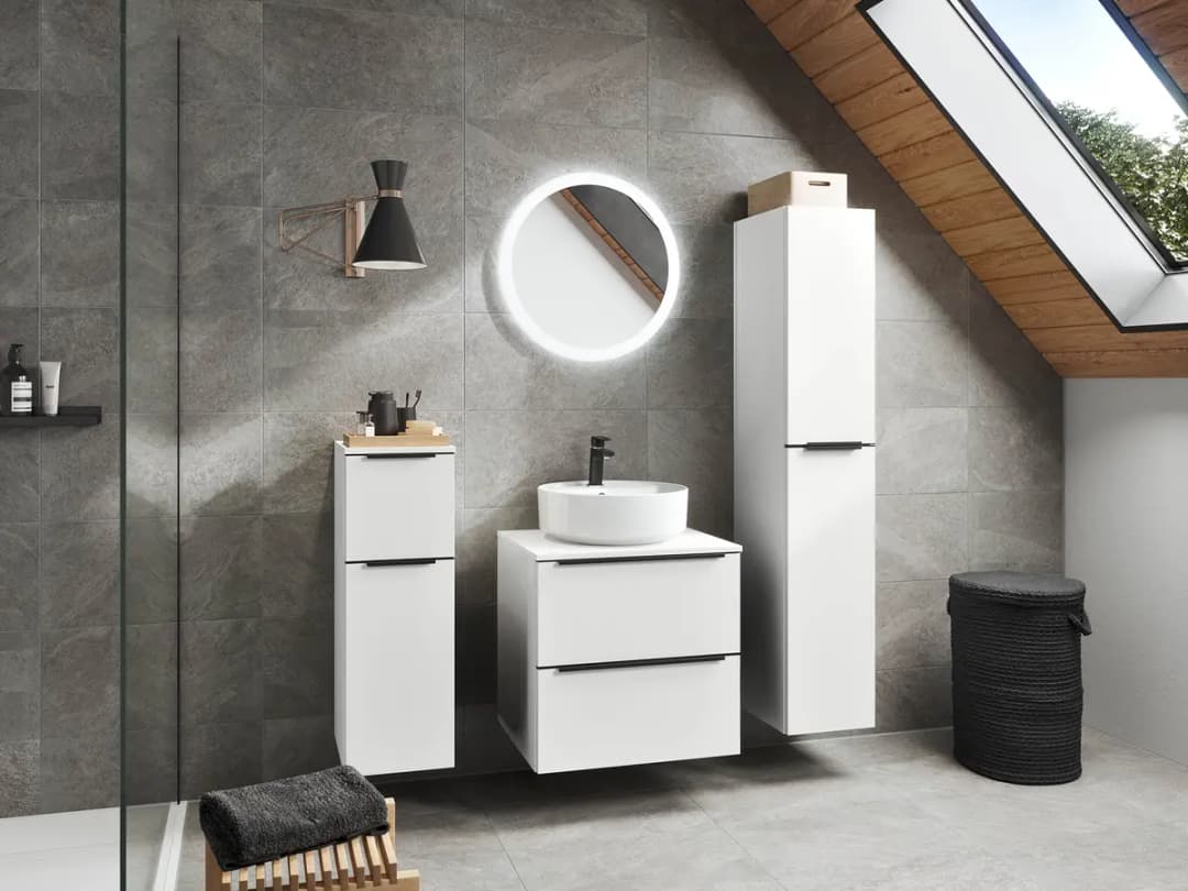 Badezimmerset MYBA LI 2-teilig 60cm Weiß/Weiß | Weiß