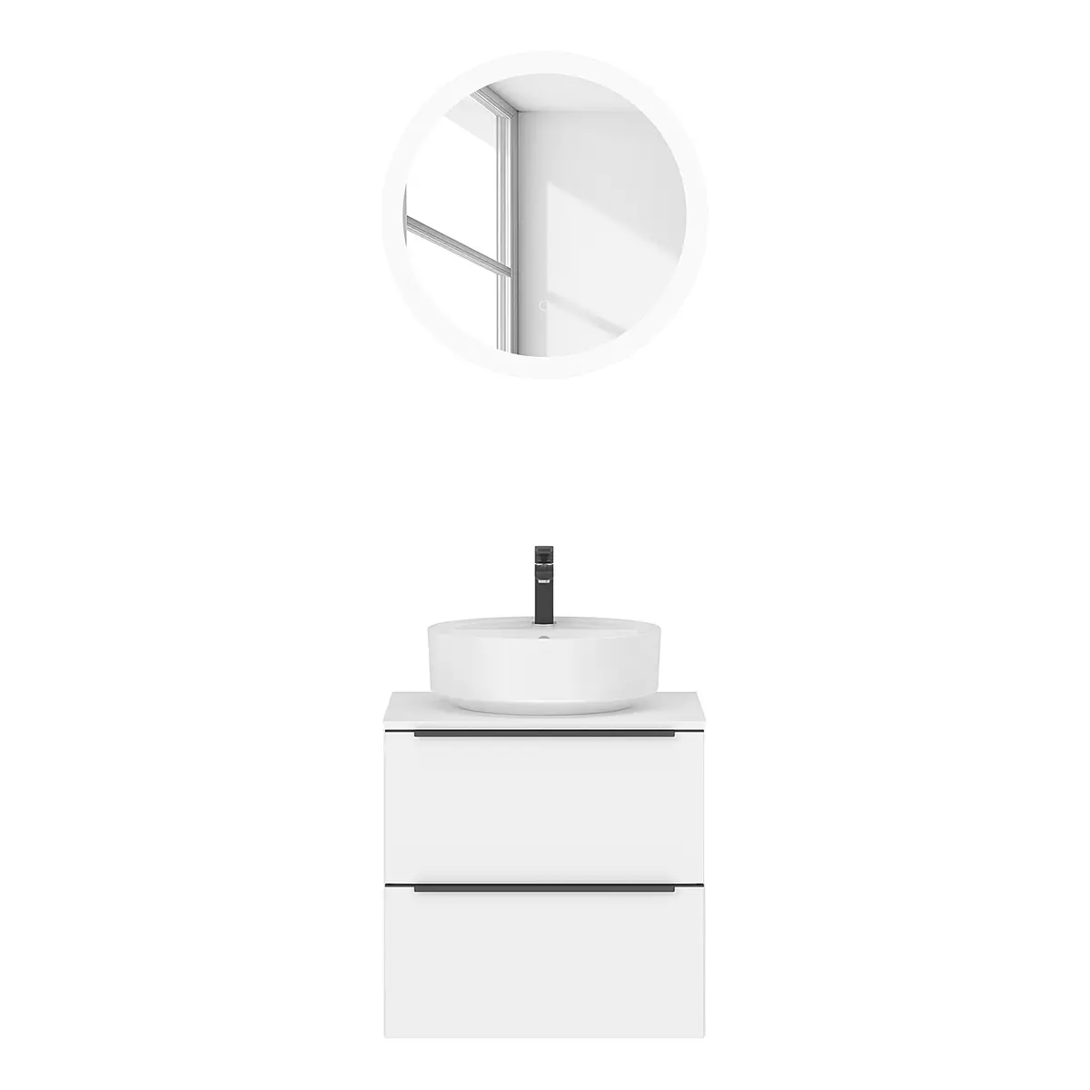 Badezimmerset MYBA LI 2-teilig 60cm Weiß/Weiß | Weiß