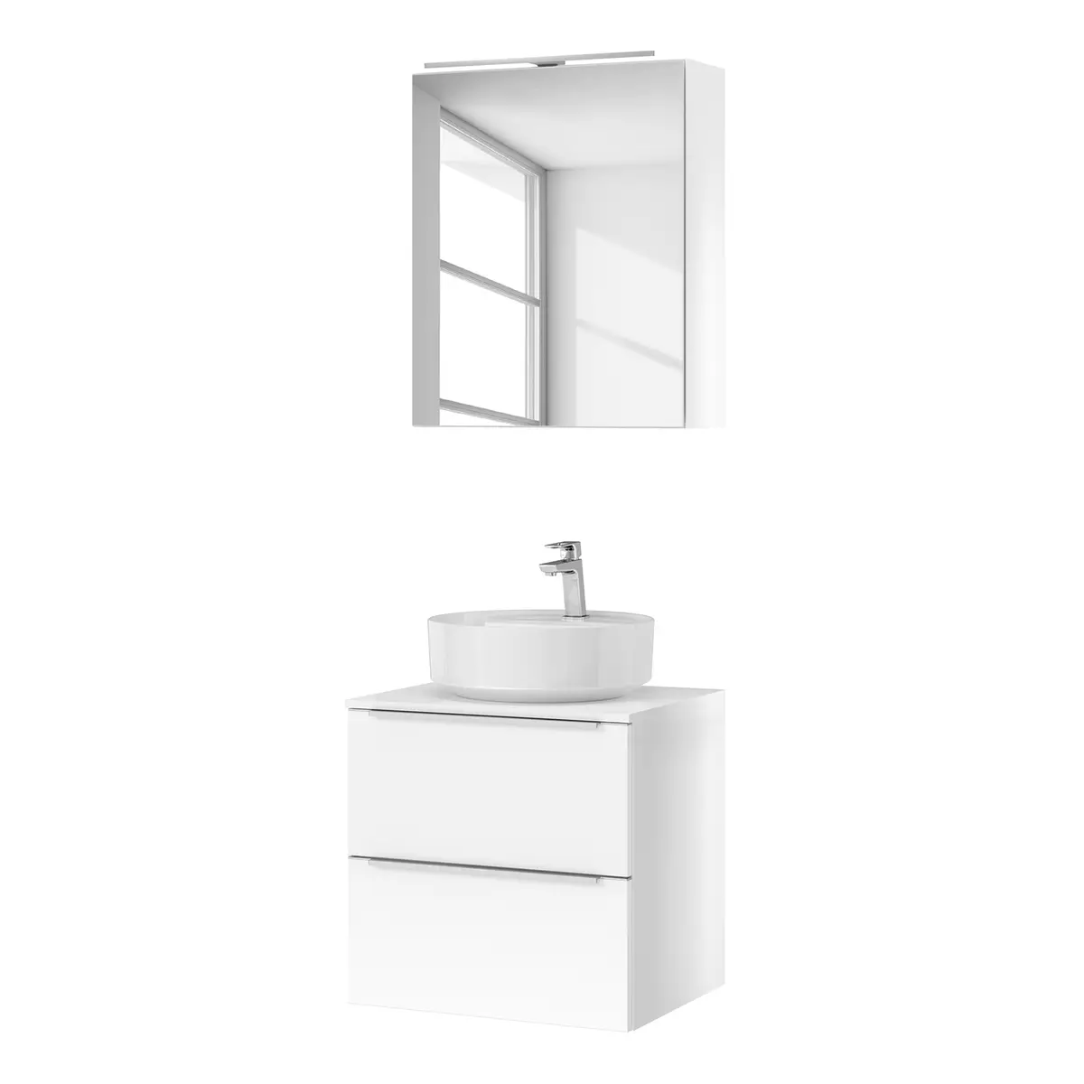 Badezimmerset MYBA XXXVI 2-teilig 60cm Weiß/Weiß | Weiß