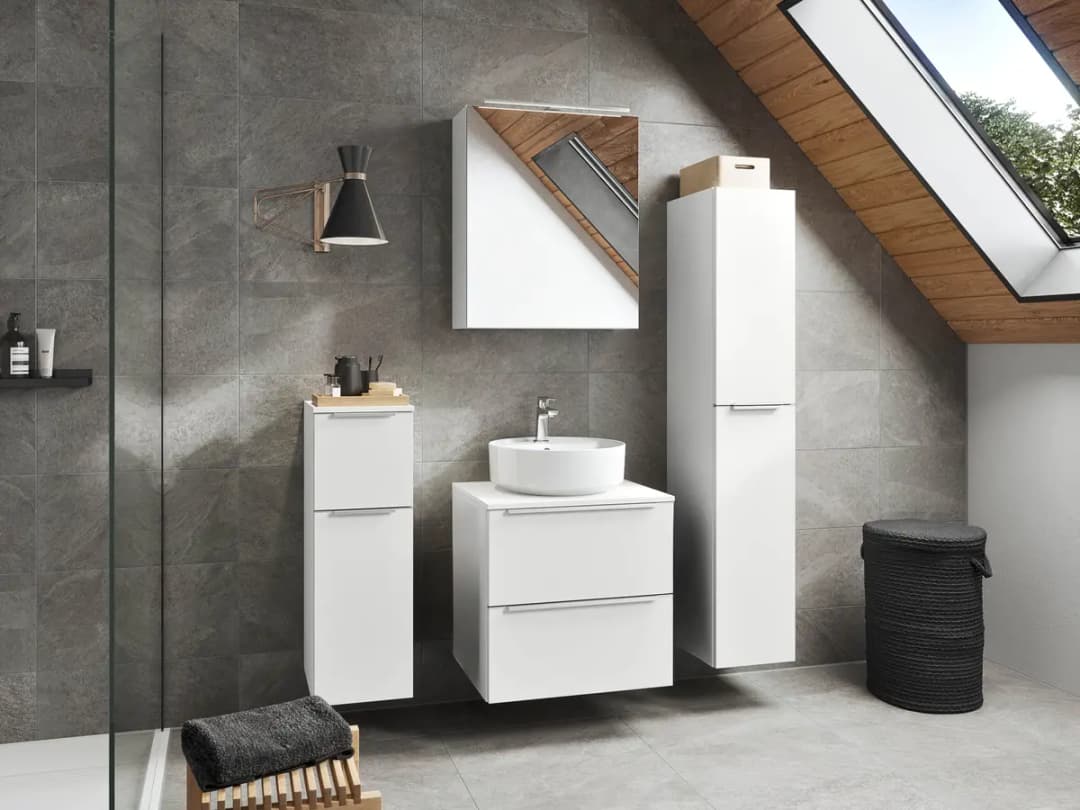Badezimmerset MYBA XXXVI 2-teilig 60cm Weiß/Weiß | Weiß