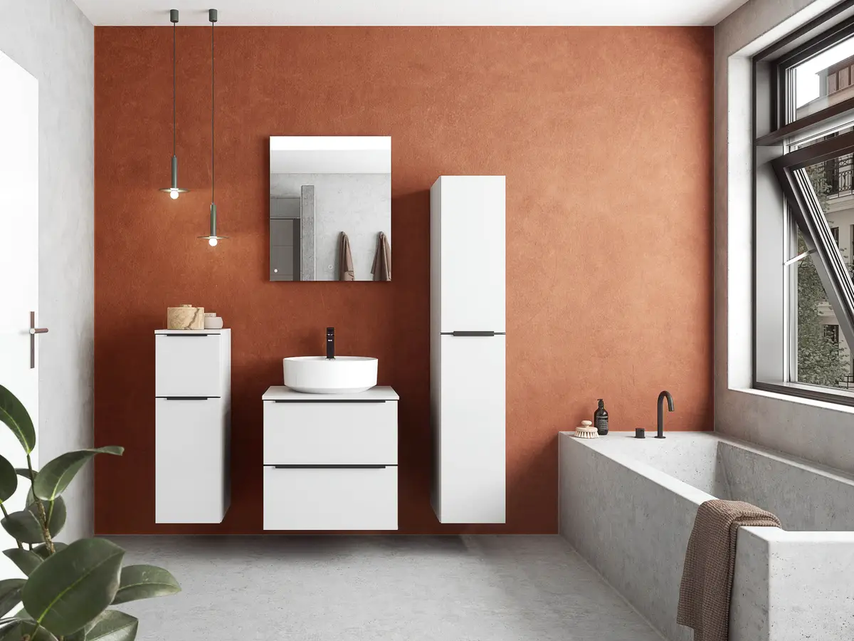 Badezimmerset MYBA XXXV 2-teilig 60cm Weiß/Hochglanz Weiß | Weiß