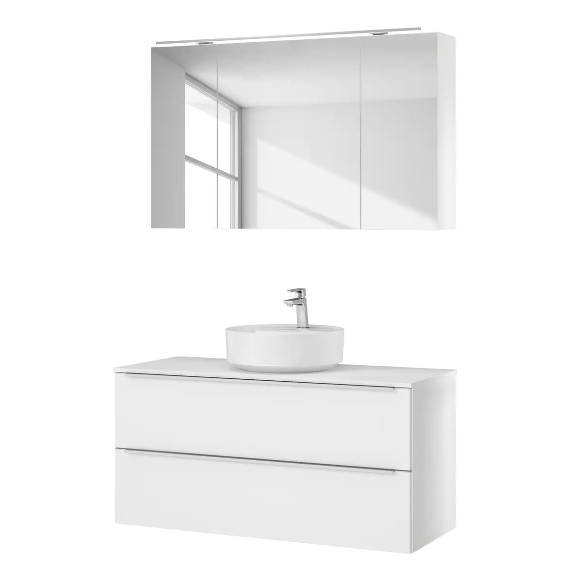 Badezimmerset MYBA XXXVI 2-teilig 120cm Weiß/Weiß | Weiß