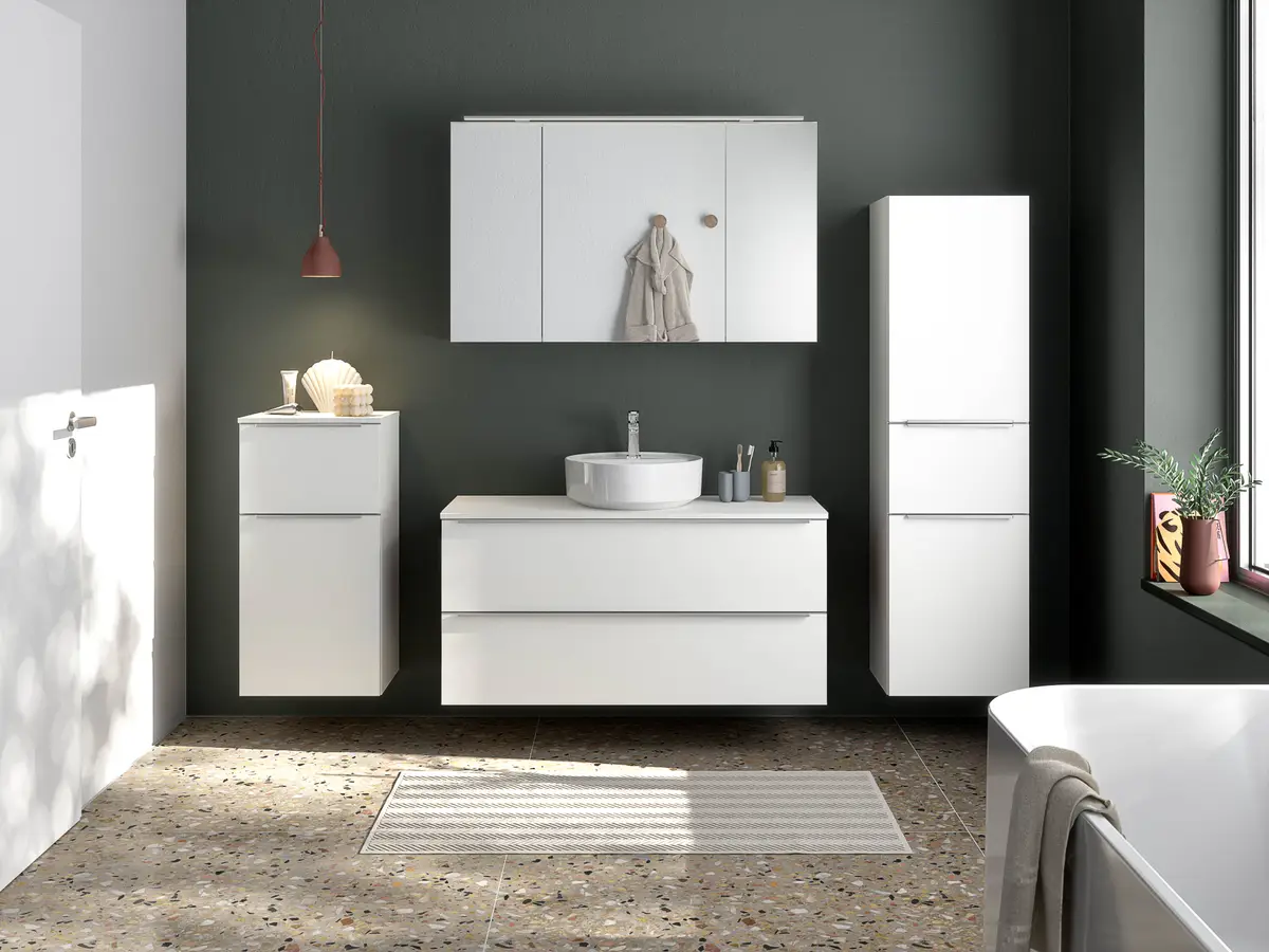 Badezimmerset MYBA XXXVI 2-teilig 120cm Weiß/Weiß | Weiß