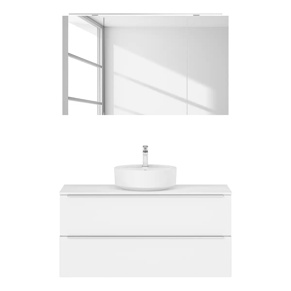 Badezimmerset MYBA XXXVI 2-teilig 120cm Weiß/Weiß | Weiß