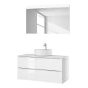Badezimmerset MYBA XXXIV 2-teilig 120cm Weiß/Hochglanz Weiß
