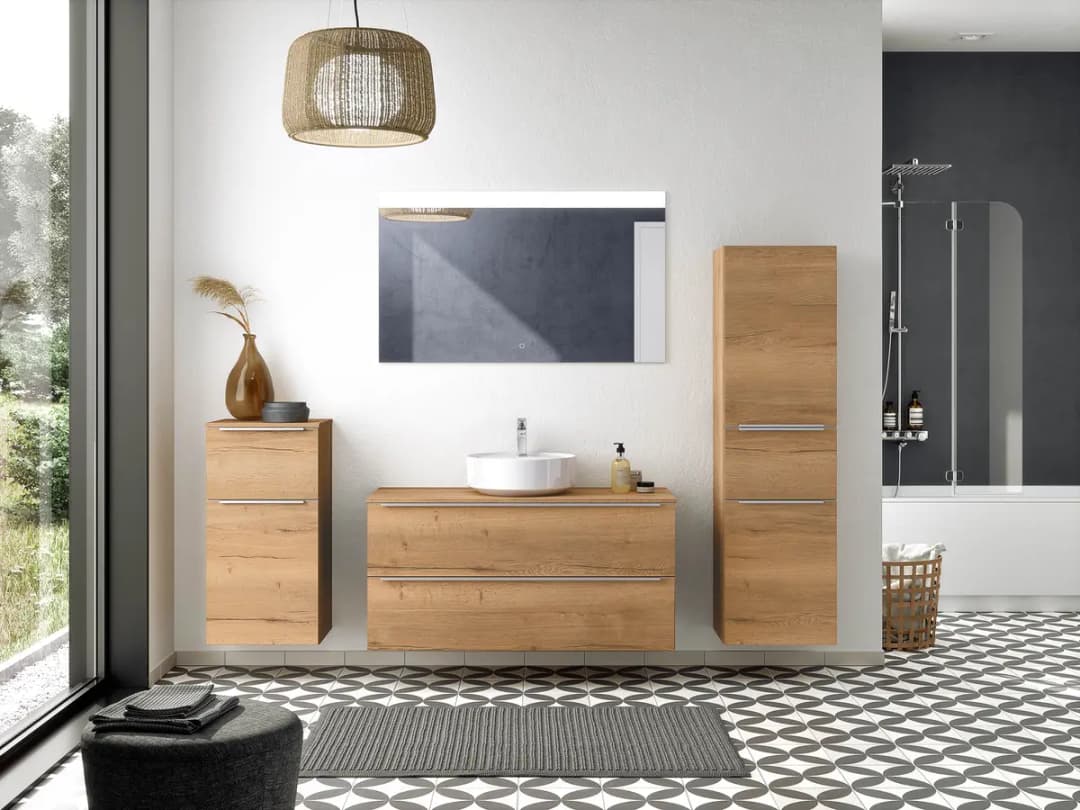 Badezimmerset MYBA XXXIV 2-teilig 120cm | Braun