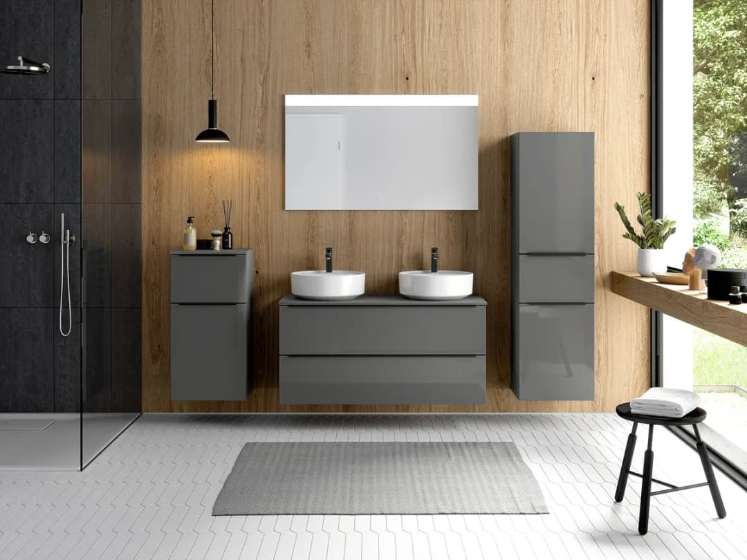 Badezimmerset MYBA XLIII 2-teilig | Grau