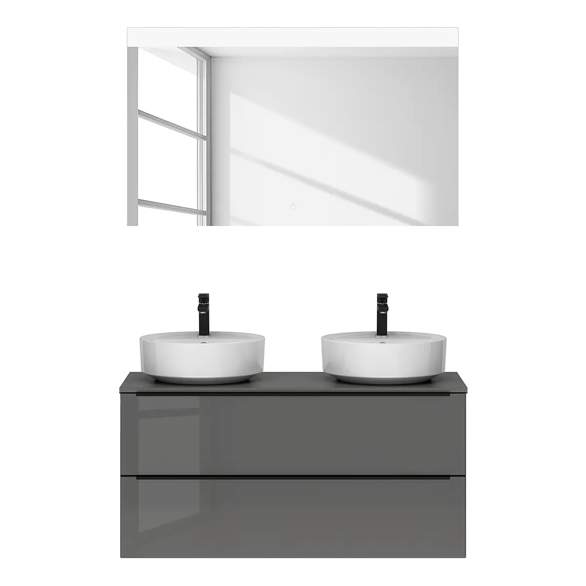 Badezimmerset MYBA XLIII 2-teilig | Grau