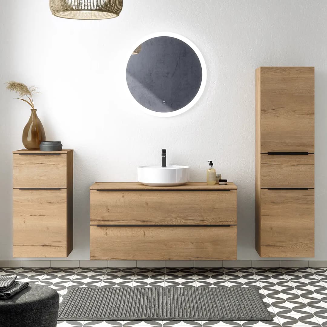 Badezimmerset MYBA LI 2-teilig 120cm | Braun
