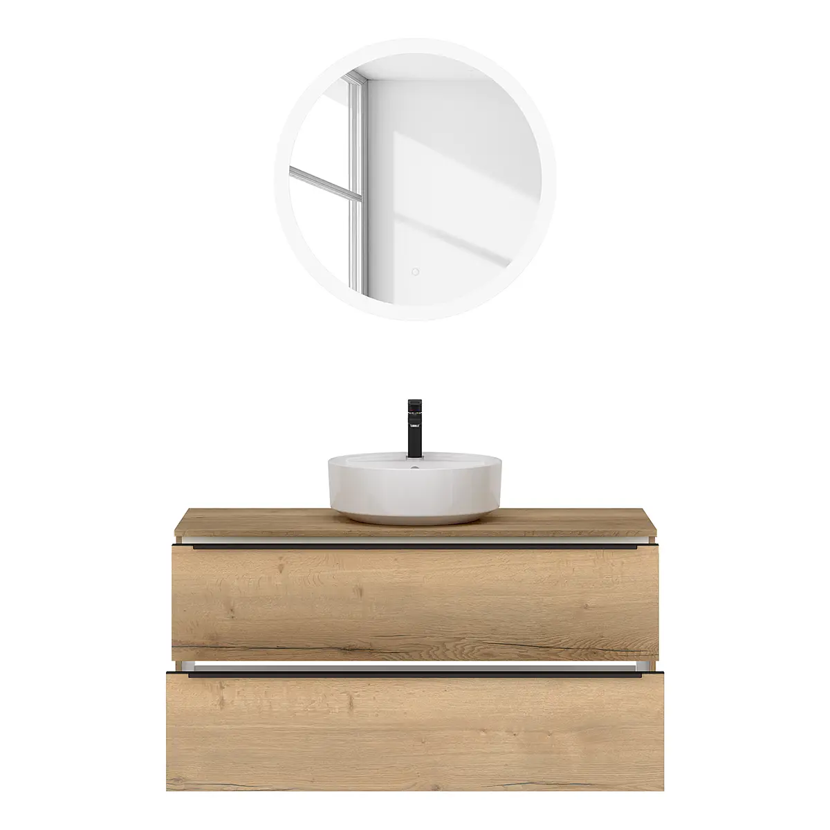 Badezimmerset MYBA LI 2-teilig 120cm | Braun