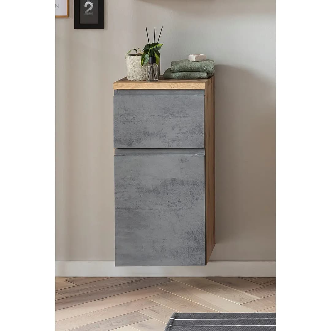 Unterschrank 40cm Grau/Beton Dekor | Grau