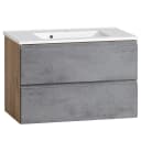 Waschtisch I 80 x 56 x 47cm Grau/Beton Dekor | Grau
