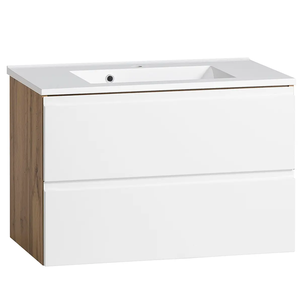 Casa Waschtisch I 80 x 56 x 47cm Weiß/Matt Weiß | Weiß