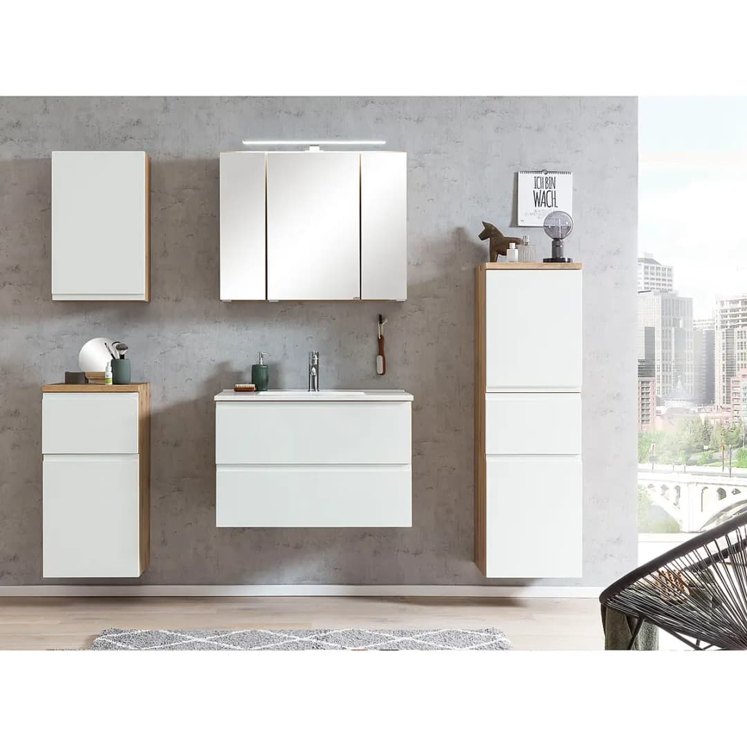 Casa Waschtisch I 80 x 56 x 47cm Weiß/Matt Weiß | Weiß