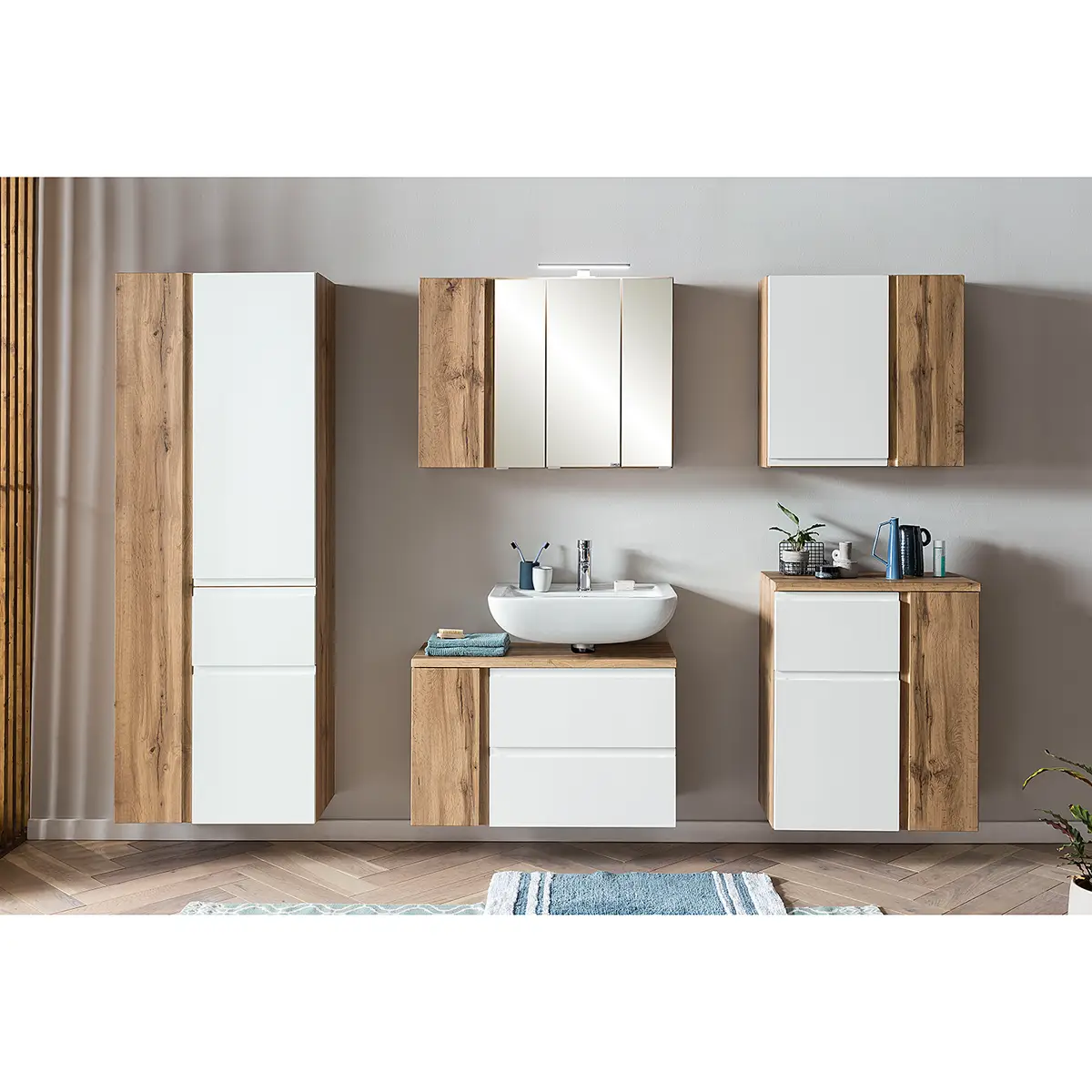 Waschbeckenunterschrank Roccolo | Weiß