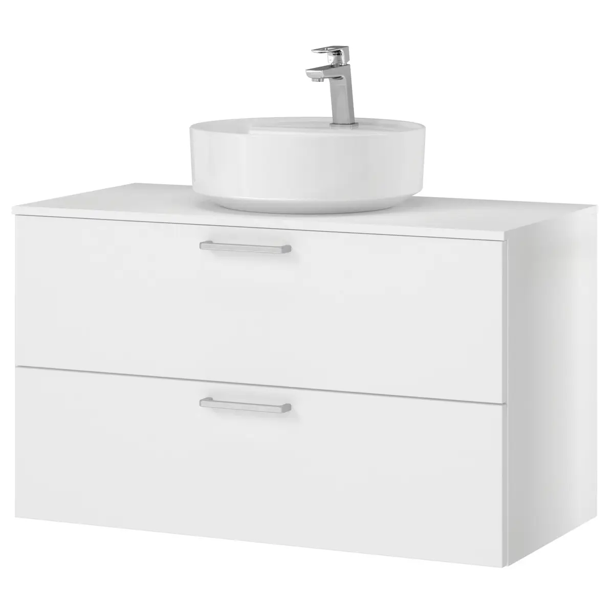 Waschtisch MYBA XI 100cm Grau/Matt Weiß | Grau