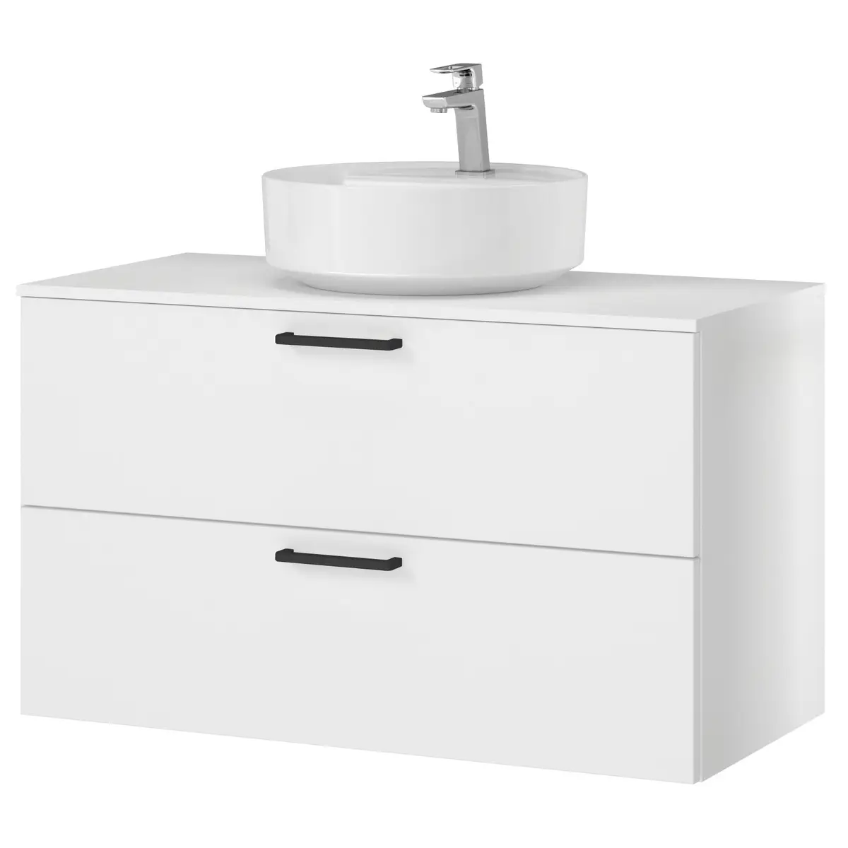 Waschtisch MYBA XII 100cm Grau/Matt Weiß | Grau