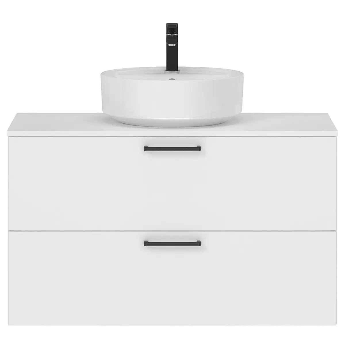 Waschtisch MYBA XII 100cm Grau/Matt Weiß | Grau