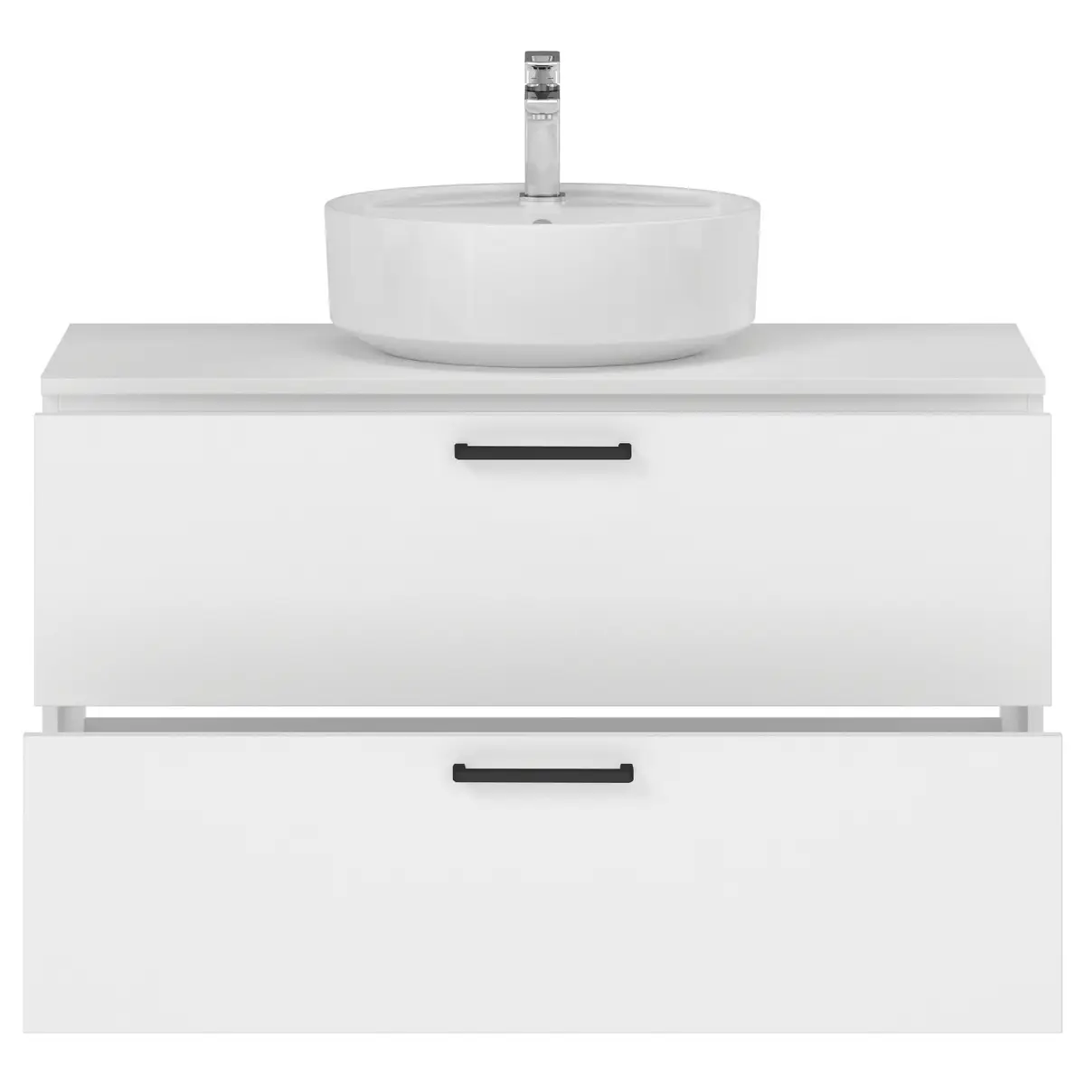 Waschtisch MYBA XII 100cm Grau/Matt Weiß | Grau