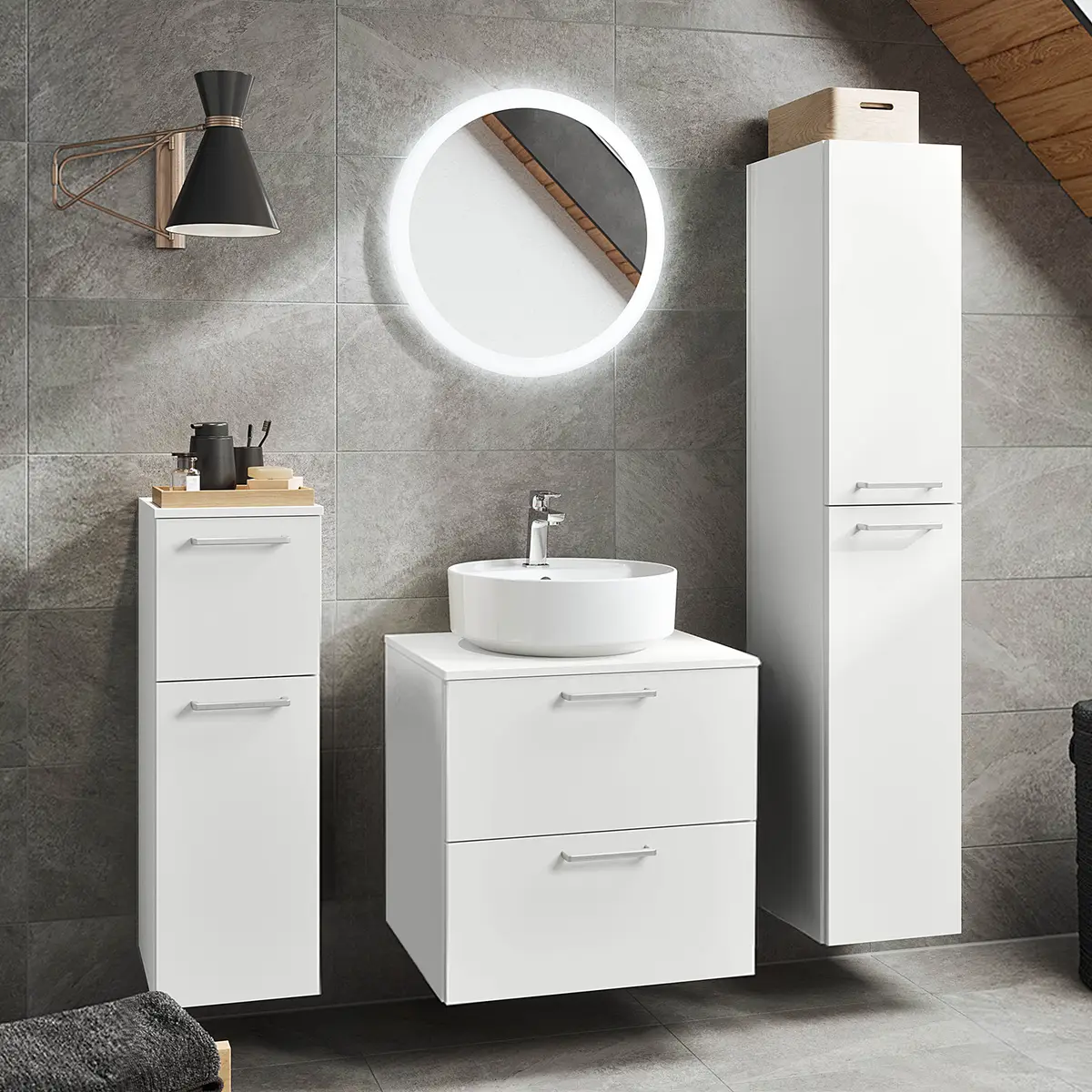 Badezimmerset MYBA LXXII 4-teilig 120cm Weiß/Weiß | Weiß