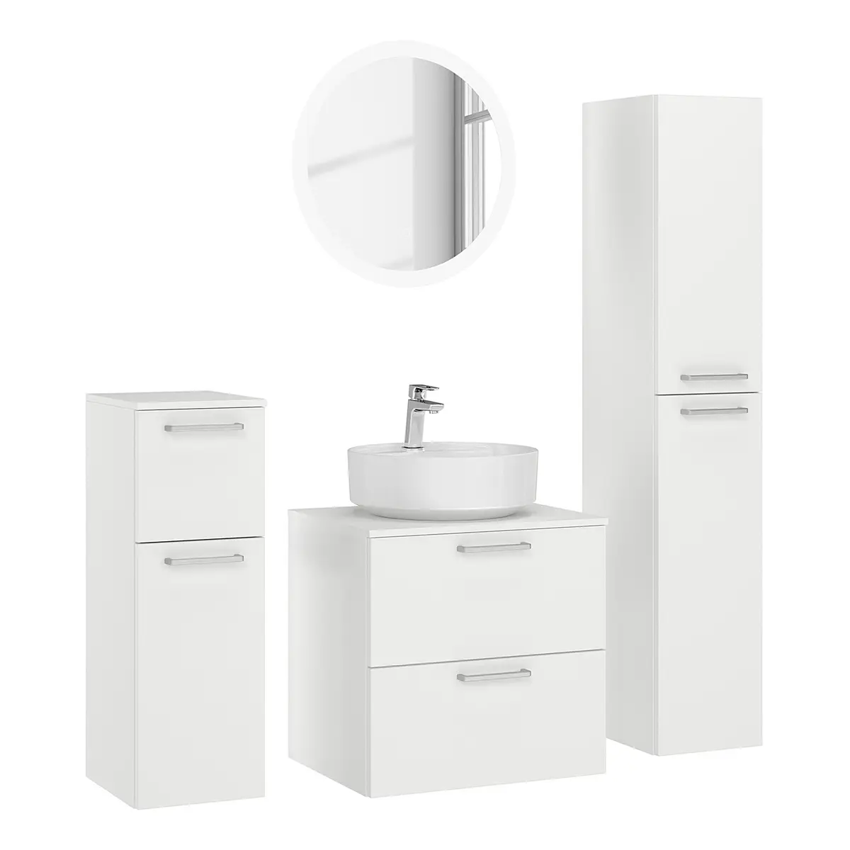 Badezimmerset MYBA LXXII 4-teilig 120cm Weiß/Weiß | Weiß