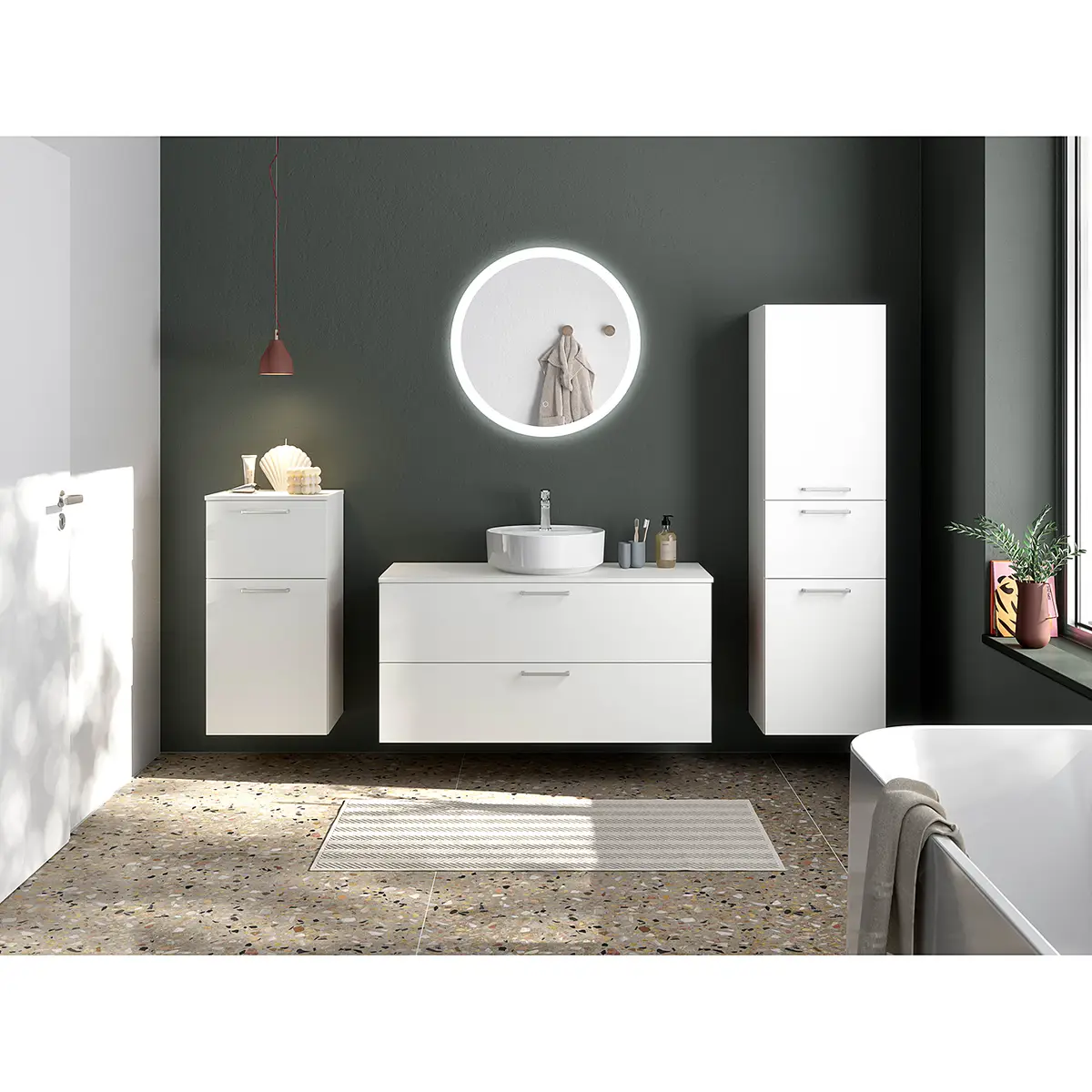 Waschtisch MYBA XI 120cm Weiß/Matt Weiß | Weiß