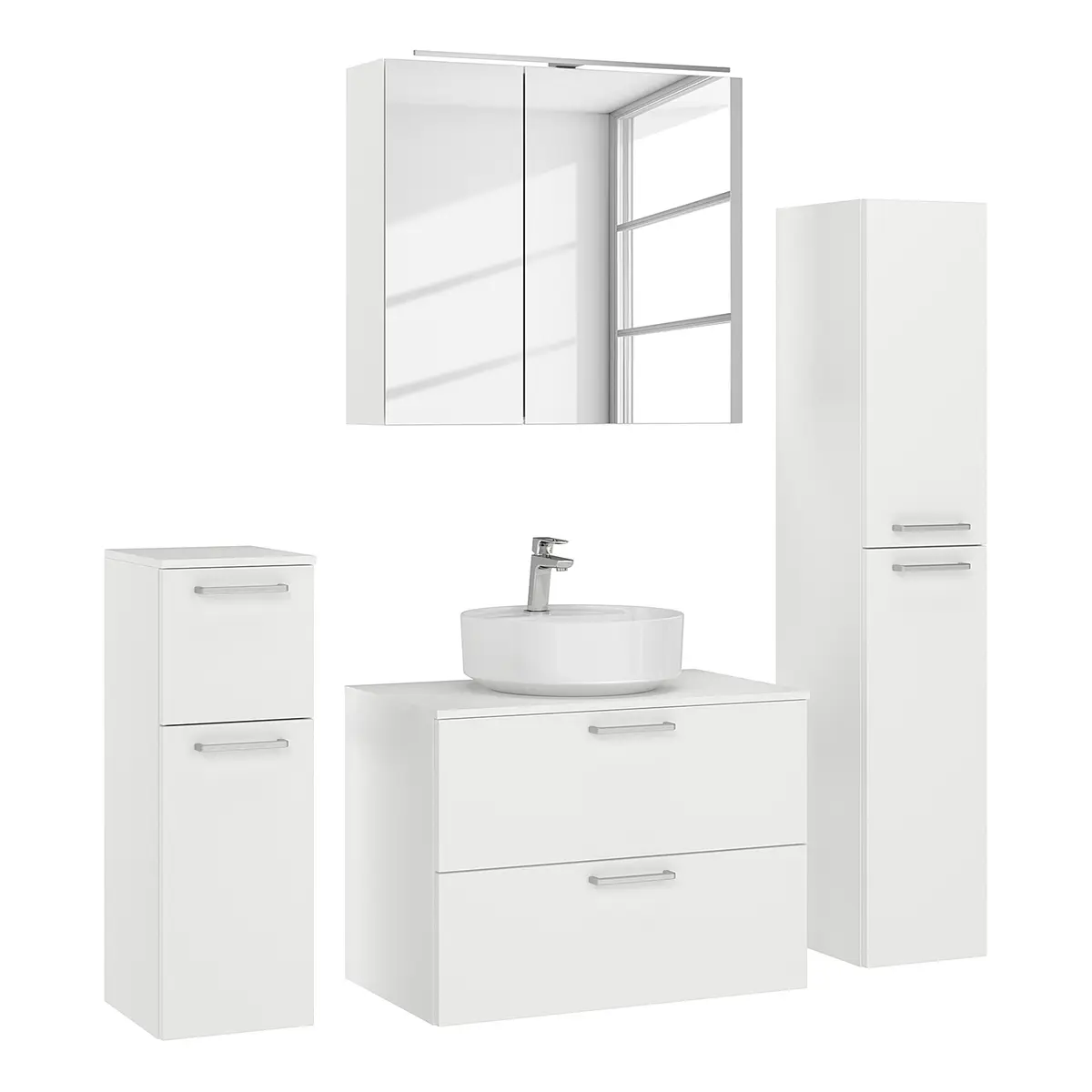 Badezimmerset MYBA LX 4-teilig | Weiß