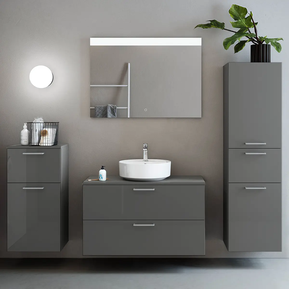 Badezimmerset MYBA LVIII | Grau