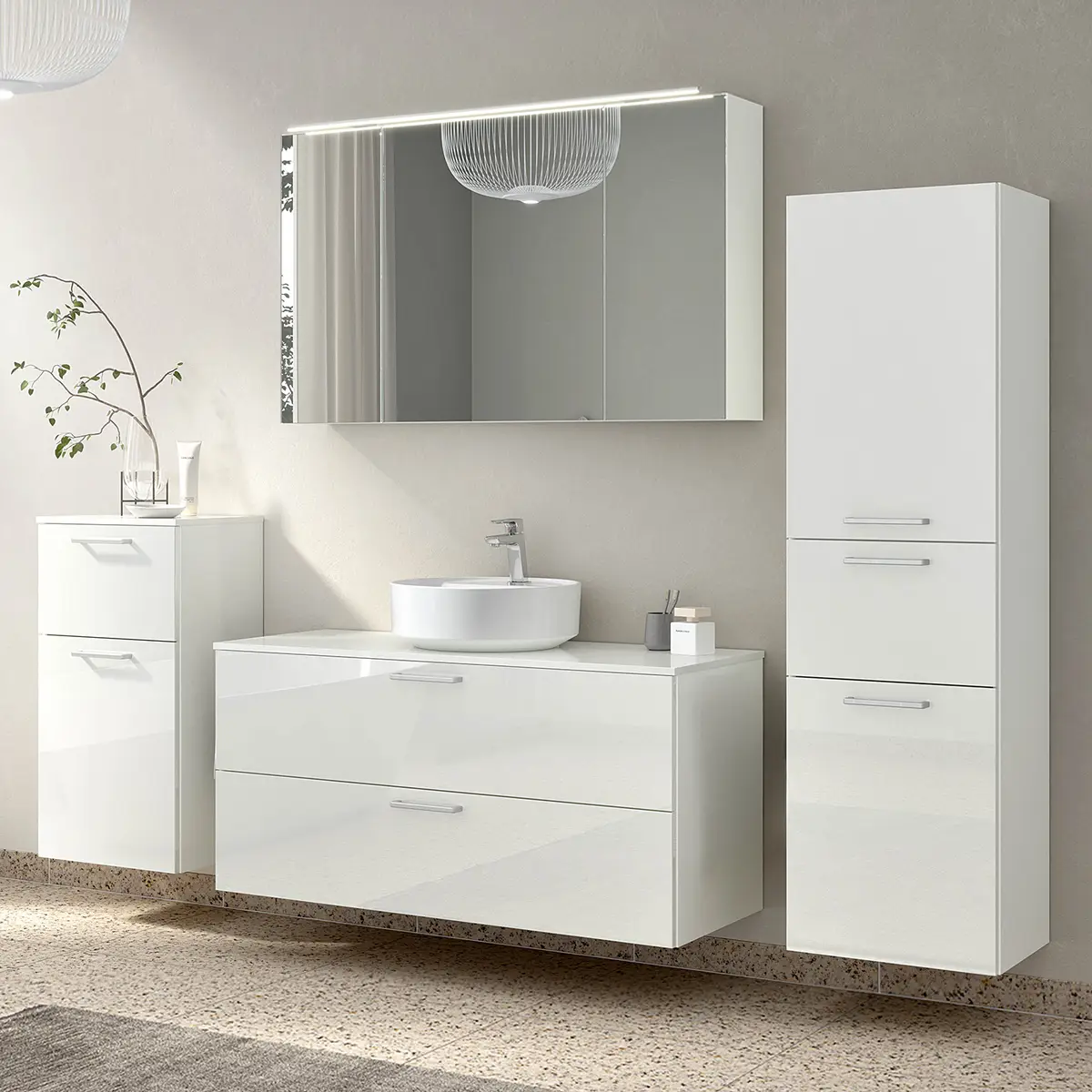 Badezimmerset MYBA LX 4-teilig | Weiß