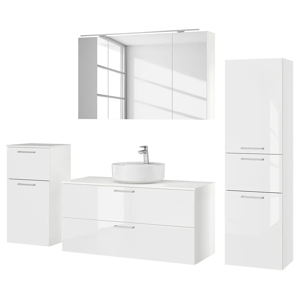 Badezimmerset MYBA LX 4-teilig | Weiß