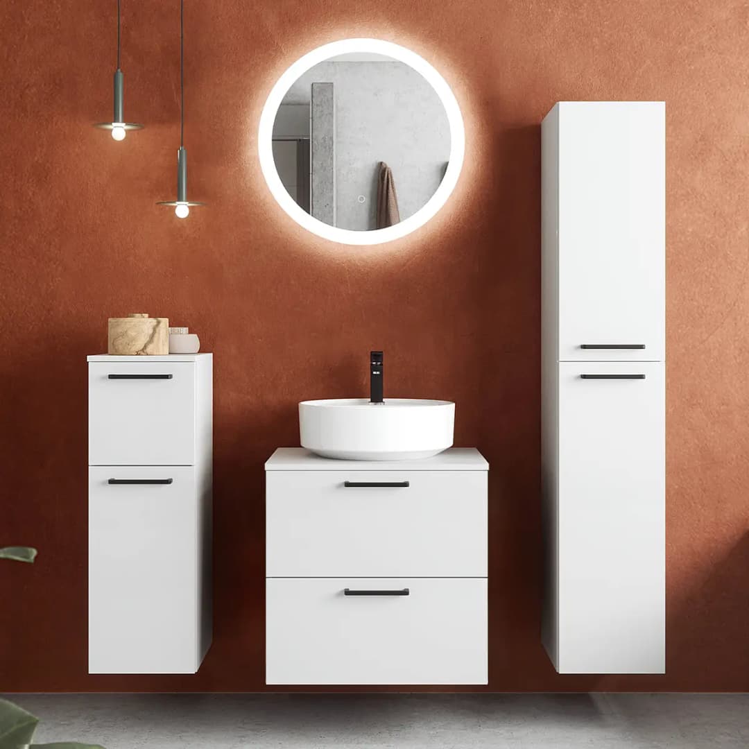Badezimmerset MYBA LXXIII 4-teilig 120cm Weiß/Hochglanz Weiß | Weiß
