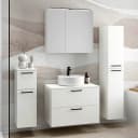 Badezimmerset MYBA LXI 4-teilig 140cm Weiß/Weiß | Weiß
