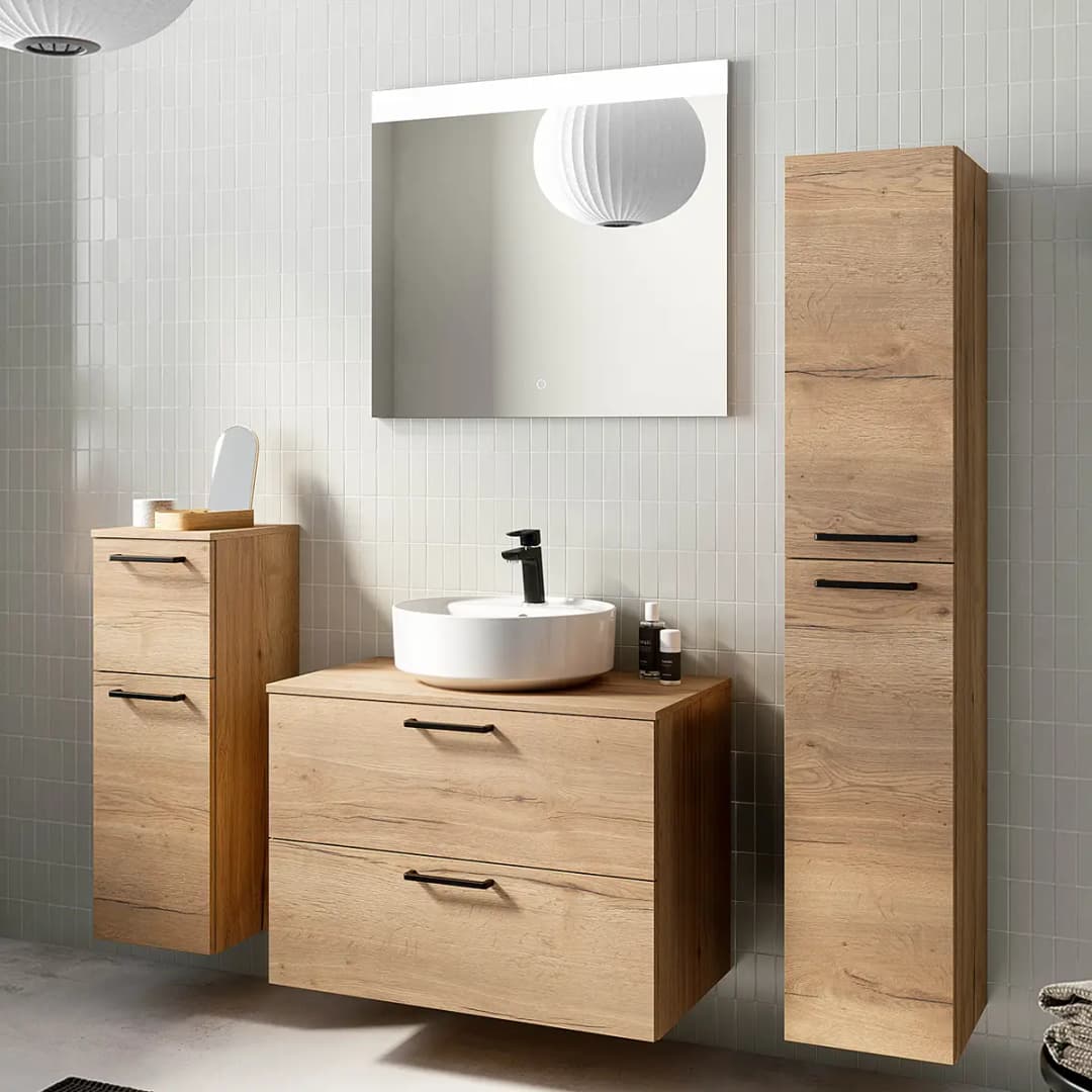 Badezimmerset MYBA LIX 4-teilig 140cm | Braun