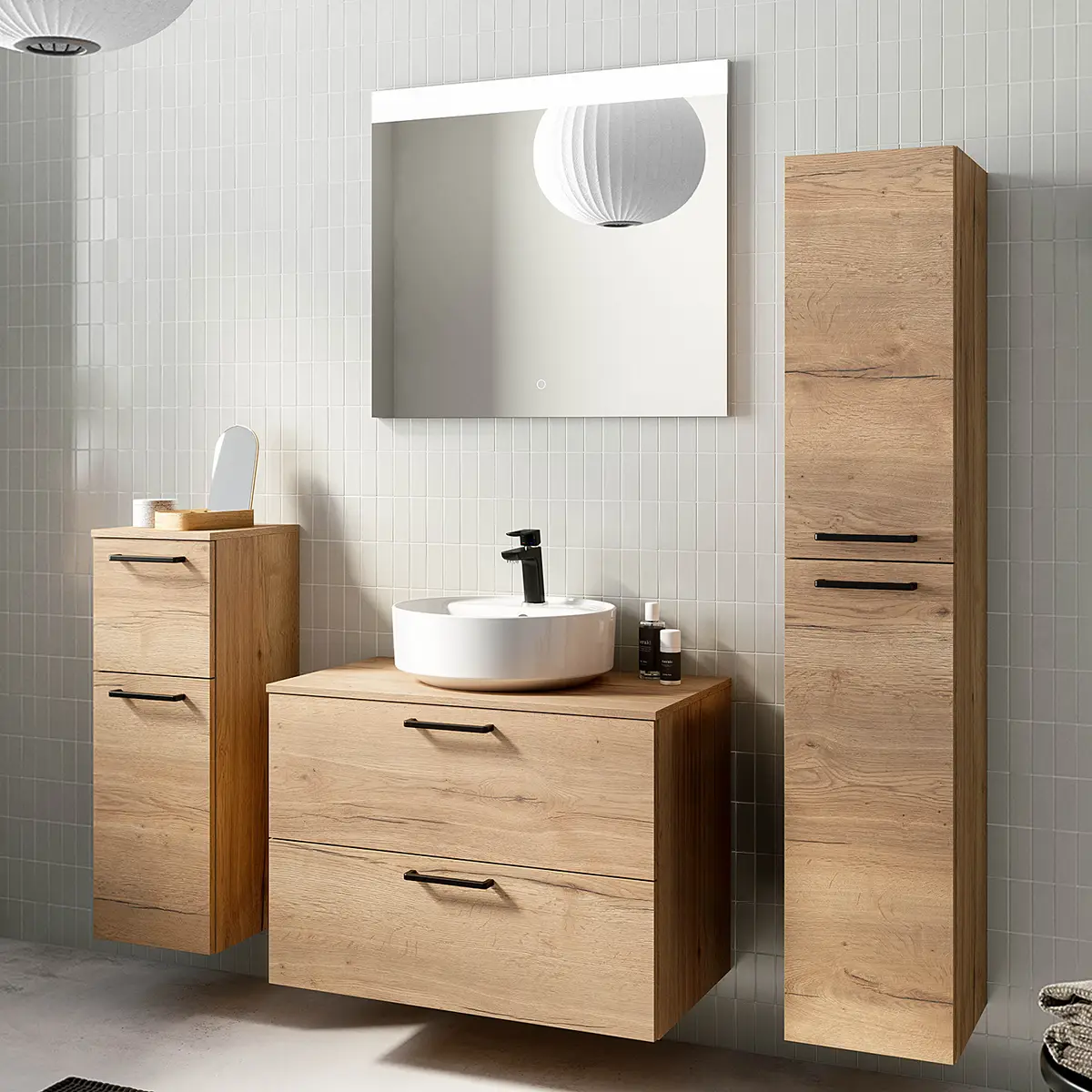 Badezimmerset MYBA LIX 4-teilig 140cm | Braun