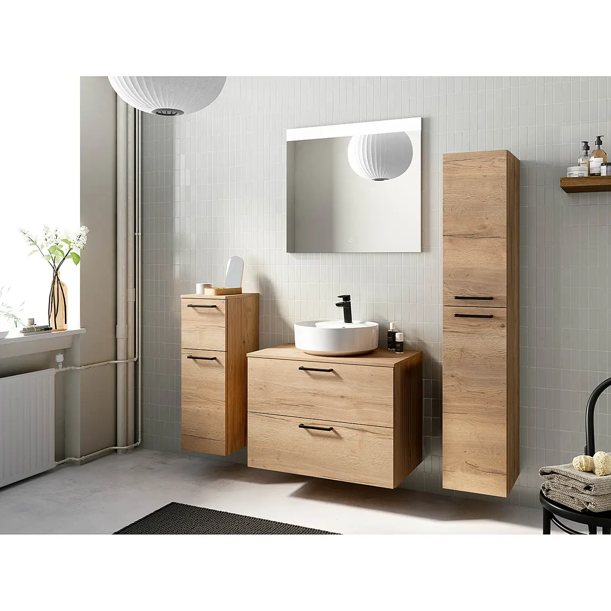 Badezimmerset MYBA LIX 4-teilig 140cm | Braun