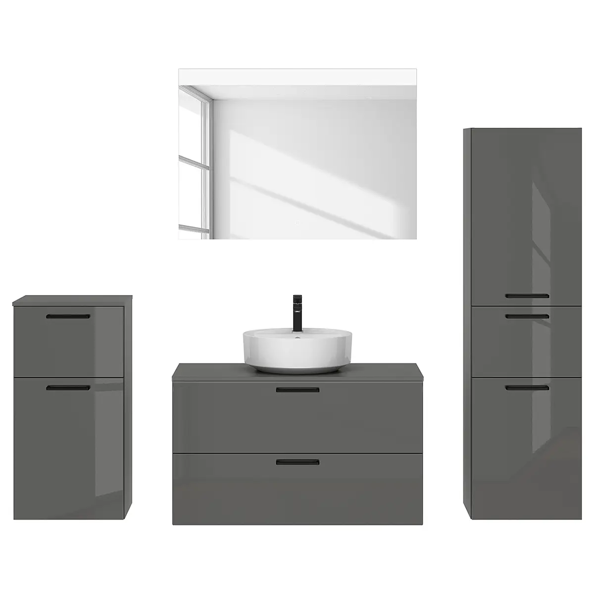 Badezimmerset MYBA LIX | Grau
