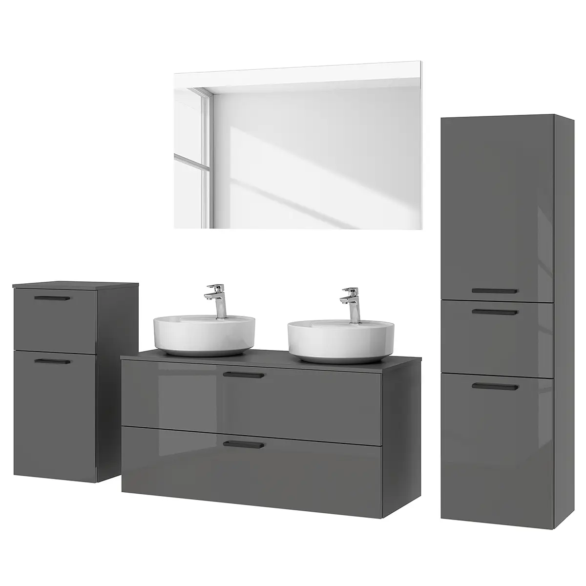 Badezimmerset MYBA LXVII | Grau