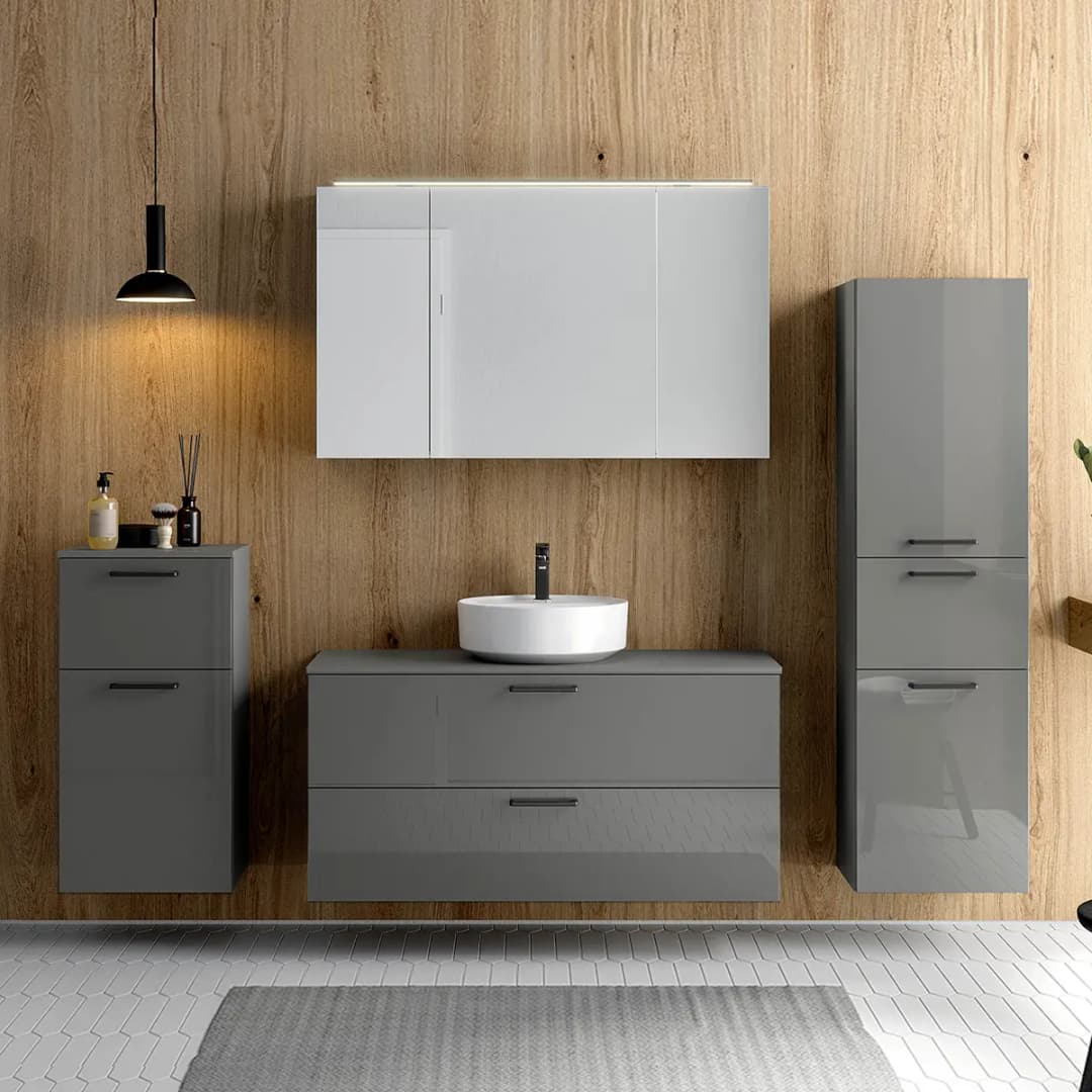 Badezimmerset MYBA LXI 4-teilig | Grau