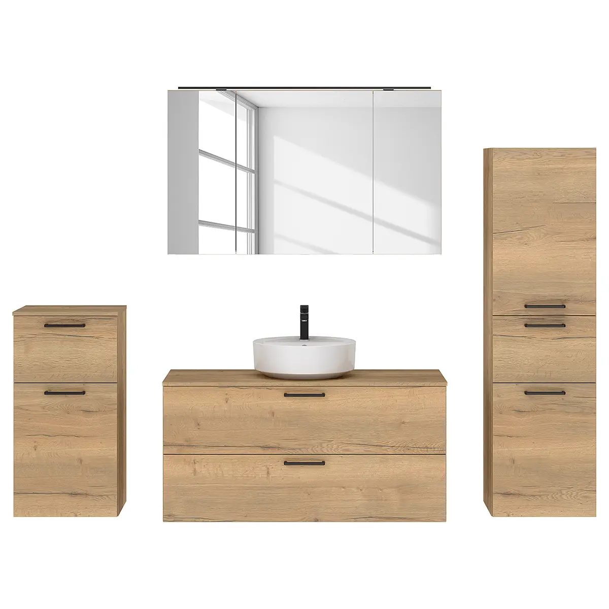 Badezimmerset MYBA LXI 4-teilig 210cm | Braun