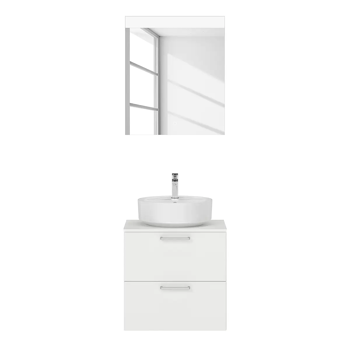 Badezimmerset MYBA LIV 2-teilig 60cm Weiß/Weiß | Weiß