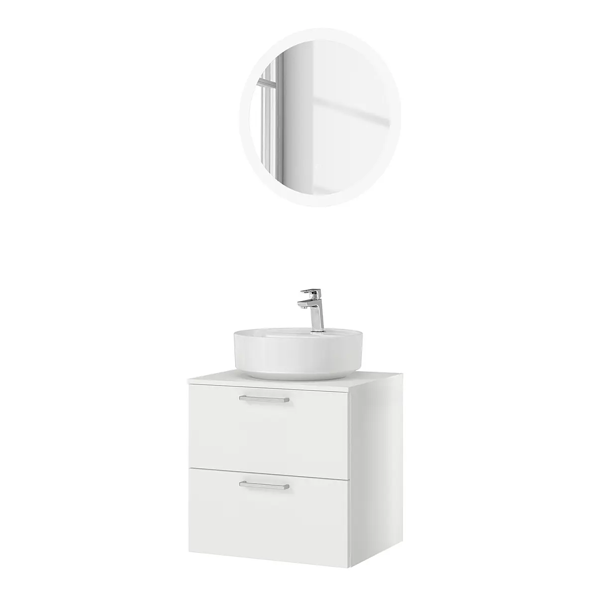 Badezimmerset MYBA LXX 2-teilig 60cm Weiß/Weiß | Weiß