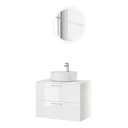 Badezimmerset MYBA LXX 2-teilig 80cm Weiß/Hochglanz Weiß | Weiß