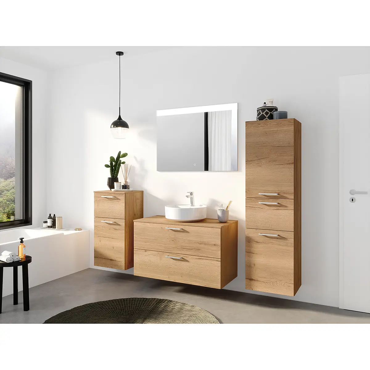 Badezimmerset MYBA LIV 2-teilig 100cm | Braun
