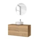 Badezimmerset MYBA LXX 2-teilig 120cm Braun/Eiche Dekor | Braun